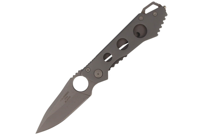 Herbertz 587610 coltello pieghevole in acciaio inox, finitura opaca, manico da 10 cm