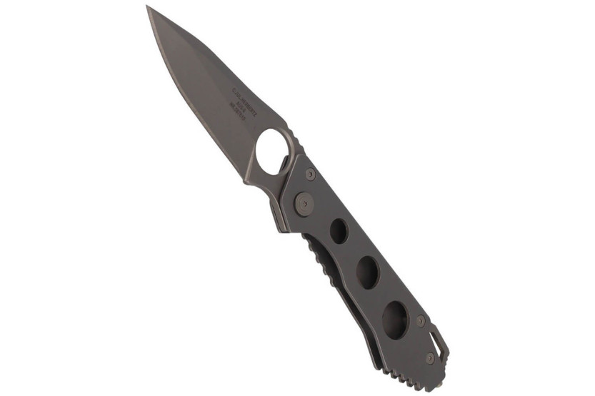 Herbertz 587610 coltello pieghevole in acciaio inox, finitura opaca, manico da 10 cm