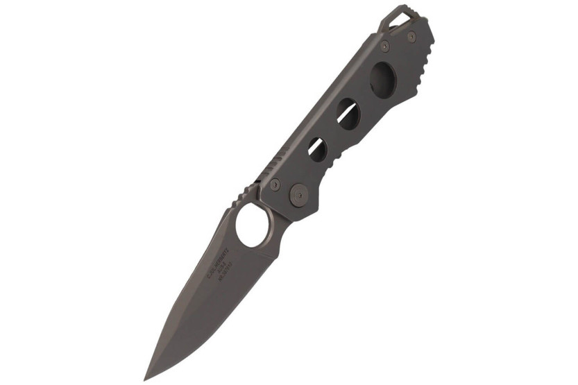 Herbertz 587610 coltello pieghevole in acciaio inox, finitura opaca, manico da 10 cm