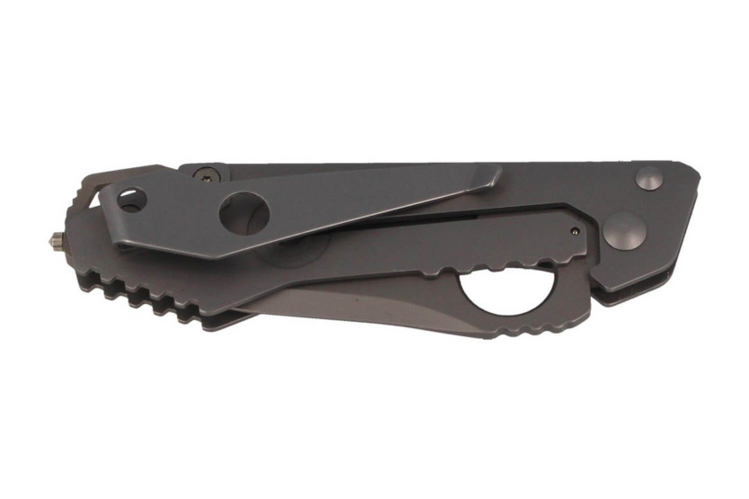 Herbertz 587610 coltello pieghevole in acciaio inox, finitura opaca, manico da 10 cm