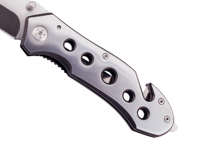 Herbertz 211712 sammenklappelig nødkniv med 11,8 cm gennembrudt håndtag i rustfrit stål
