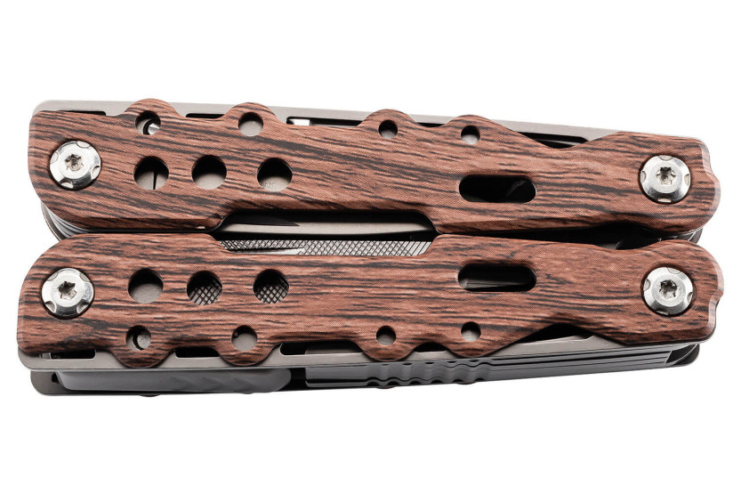 Herbertz multifunctionele tang 106800 8-delig roestvrij staal titanium gecoat houten handvat + nylon koffer