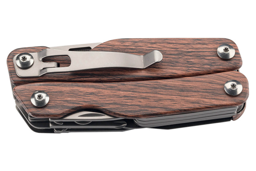 Herbertz 106700 9-piece multi-purpose pliers stainless steel titanium-coated wooden handle 10.2cm + nylon case