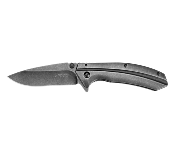 Faca dobrável Kershaw Filter KS.1306BW cabo de aço + acabamento preto lavado 11,4cm