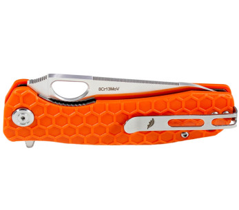 EDC fällkniv Honey Badger Leaf Large 01HO045 nylonhandtag / orange glasfiber 11,7cm 2