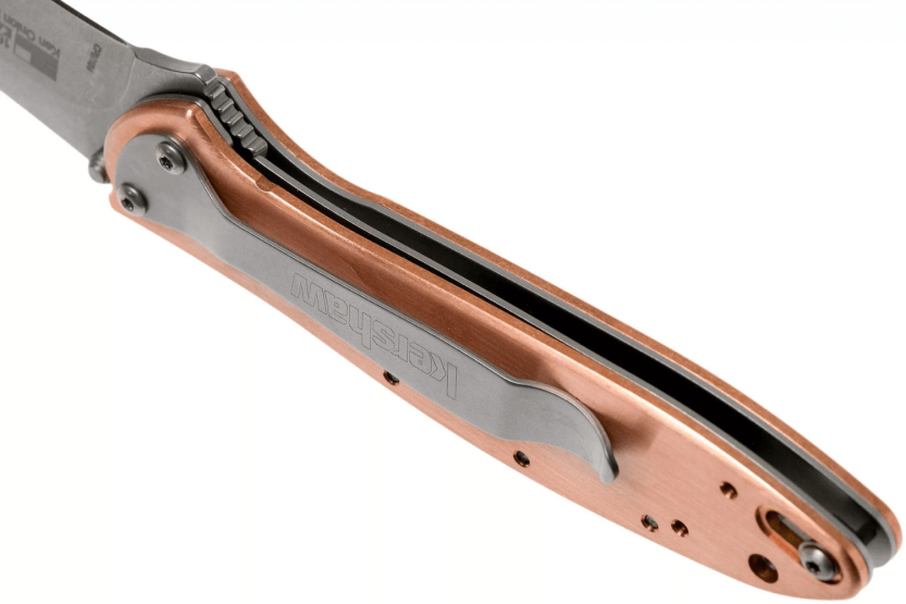 Navalha dobrável Kershaw Leek Copper KS.1660CU Cabo de cobre de 10,3 cm