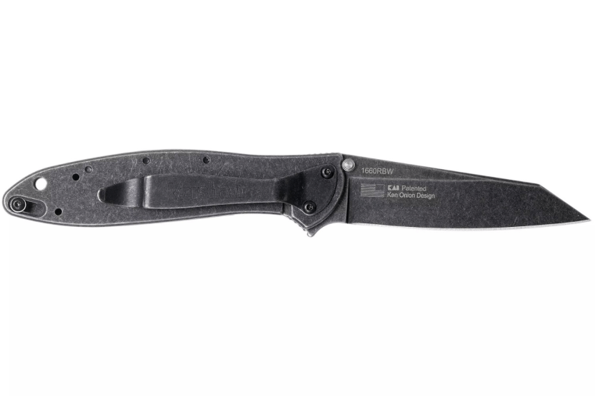 Kershaw Random Leek Blackwash KS.1660RBW coltello pieghevole 10,2 cm manico in acciaio inox