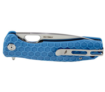 Honey Badger Flipper Navaja plegable grande 01HO040 Mango de nylon/fibra de vidrio azul 11.7cm 2