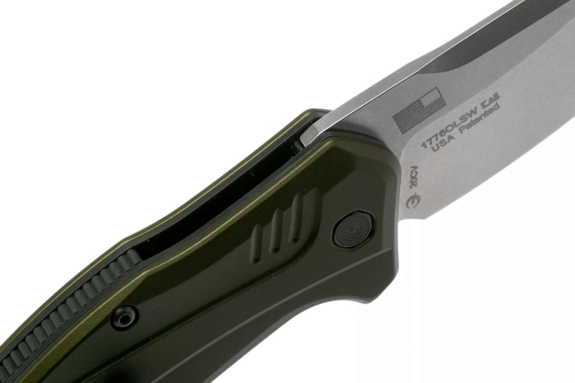 Kershaw Link Olive KS.1776OLSW fällkniv 11,2 cm med handtag i anodiserat aluminium