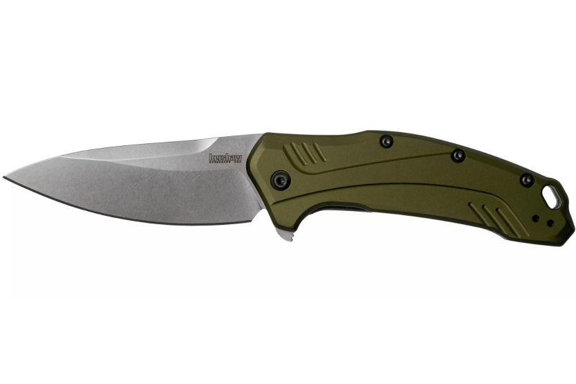 Kershaw Link Olive KS.1776OLSW vouwmes 11.2cm geanodiseerd aluminium handvat