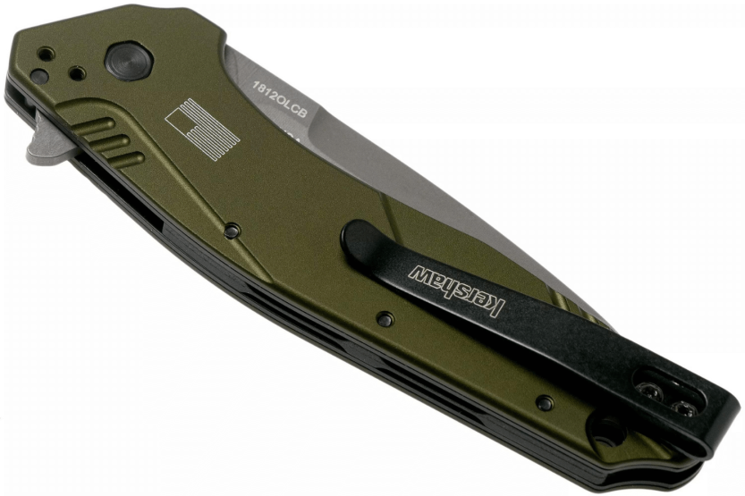Klappmesser Kershaw Dividendo Compo KS.1812OLCB Zwei-Stahl-Griff aus Aluminium 10,8cm