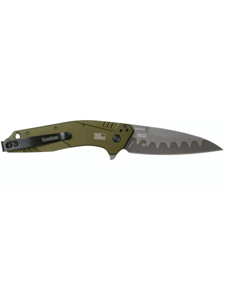 Faca dobrável Kershaw Dividendo Compo KS.1812OLCB dois aços cabo em alumínio 10,8cm