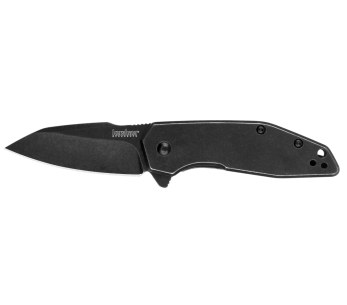 Navalha dobrável Kershaw Gravel KS.2065 com cabo de aço preto lavado 8,9 cm
