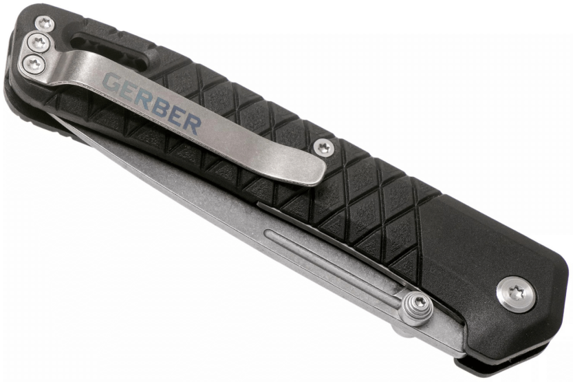 Gerber Zilch GE001879 coltello pieghevole con manico nero in nylon/fibra di vetro 10,3 cm