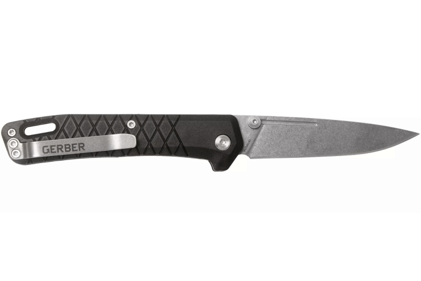 Gerber Zilch GE001879 coltello pieghevole con manico nero in nylon/fibra di vetro 10,3 cm