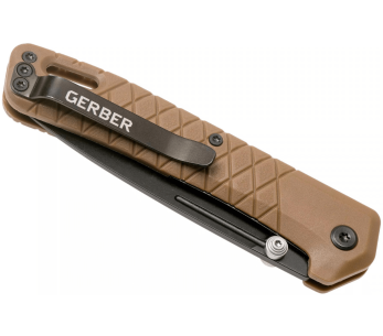 Gerber Zilch GE001881 mustapesty taittoveitsi nylon/lasikuitukahva kojootti 10,3cm 2