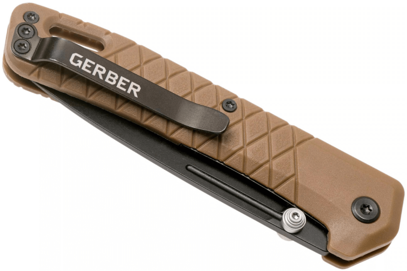 Cuchillo plegable Gerber Zilch GE001881 blackwashed mango de nylon/fibra de vidrio coyote 10.3cm