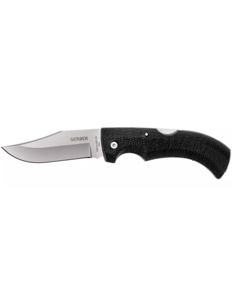 Cuchillo plegable Gerber Gator GE003660 12cm mango negro de nylon/fibra de vidrio con dibujo de cocodrilo + funda
