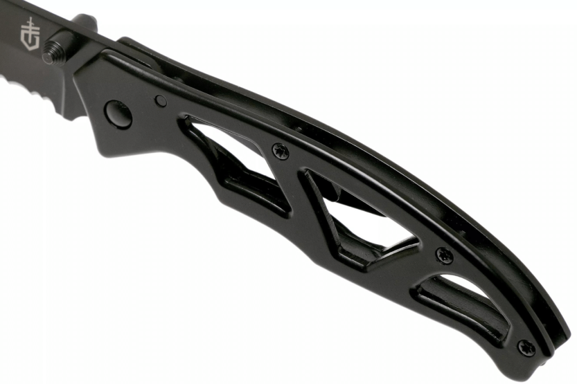 GE003626 Gerber Paraframe I Tanto coltello pieghevole 10,5 cm manico scheletrato in acciaio inox nero