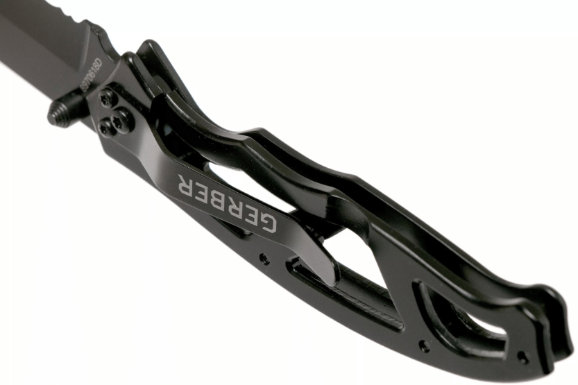 GE003626 Gerber Paraframe I Tanto coltello pieghevole 10,5 cm manico scheletrato in acciaio inox nero
