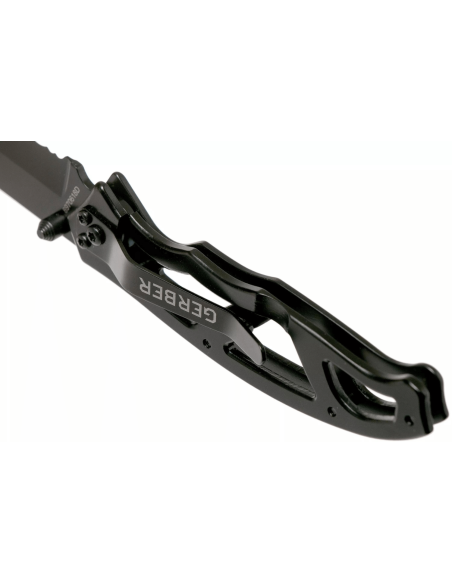 Gerber Paraframe I Tanto folding knife GE003626 black stainless steel skeleton handle 10.5cm
