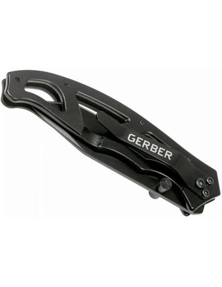 GE003626 Gerber Paraframe I Tanto coltello pieghevole 10,5 cm manico scheletrato in acciaio inox nero