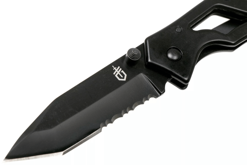 GE003626 Gerber Paraframe I Tanto coltello pieghevole 10,5 cm manico scheletrato in acciaio inox nero
