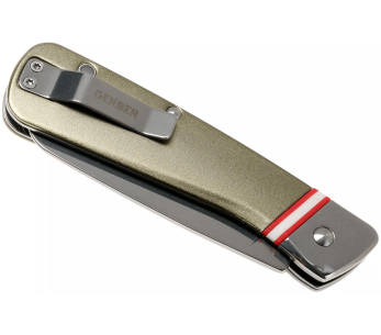 Navaja plegable Gerber Straightlace GE001663 mango de aluminio verde 10.1cm 2