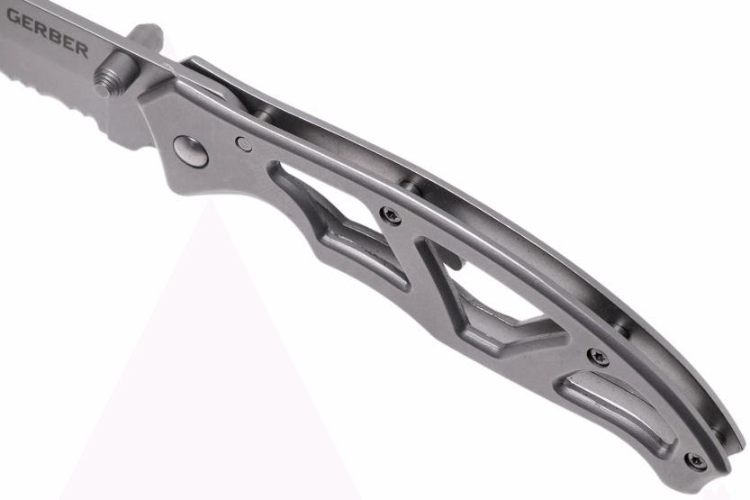 Gerber Paraframe foldekniv GE04844 grå stål skeletskæfte