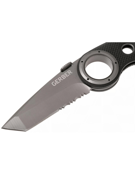 Gerber Remix Tactical GE003641 Coltello pieghevole Lama Tanto Manico Nero G10 Foro 12cm