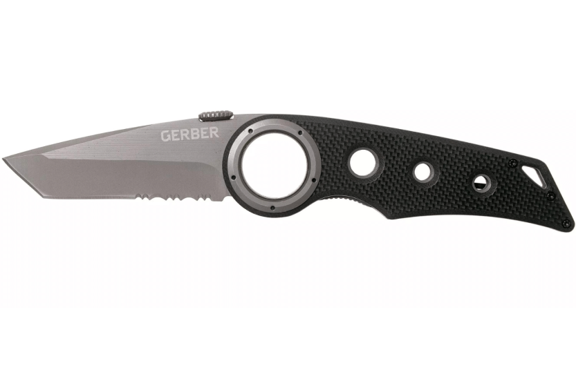 Gerber Remix Tactical folding knife GE003641 Tanto blade black G10 handle with holes 12cm