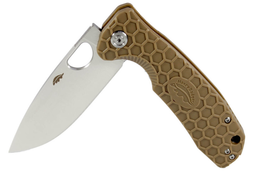 Klappmesser Honey Badger Flipper D2 Large 01HO029 Griff Nylon / Glasfaser tan 11,7cm