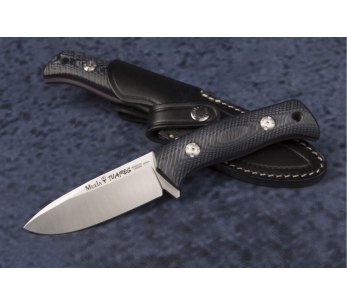 Faca Muela Tuareg 10M 9335 Lâmina de 10 cm Cabo de juta em micarta azul e preta 2