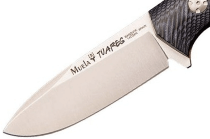 Muela Tuareg 10M 9335 knife 10cm blade blue and black micarta jute handle