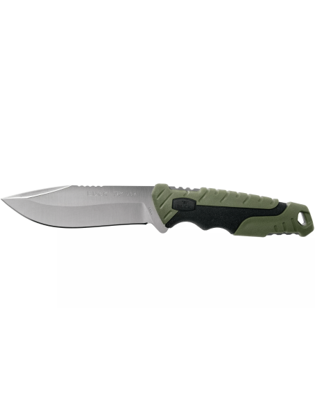 Faca Buck 656 Pursuit Large 0656GRS Lâmina de 11,4 cm cabo verde em nylon/fibra de vidro + bainha em poliéster