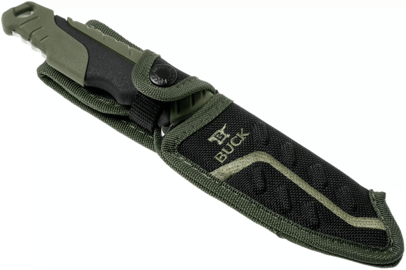 Buck Knife 656 Pursuit Large 0656GRS 11,4cm terä vihreä nylon/lasikuitukahva + polyesterituppi