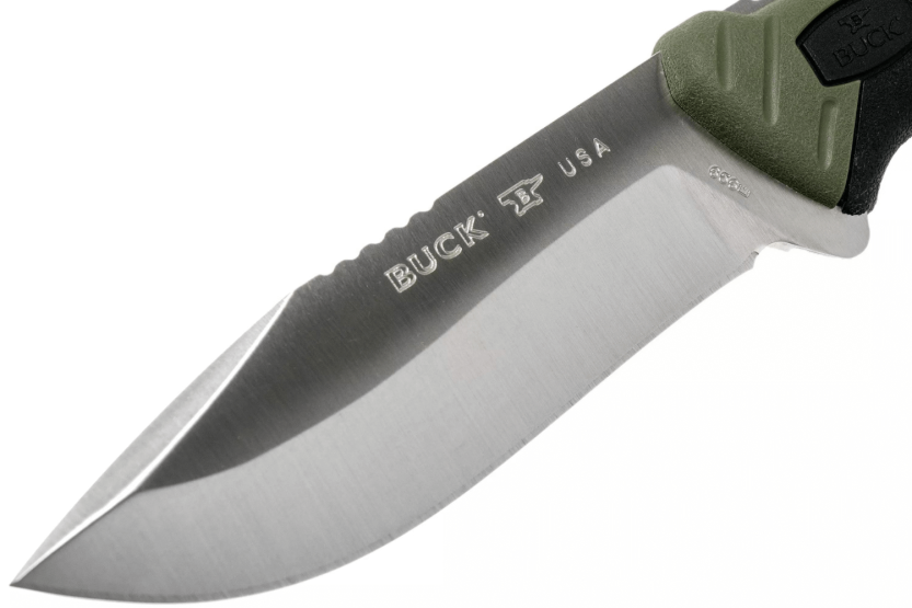 Buck Knife 656 Pursuit Large 0656GRS 11,4 cm blad grønt nylon/glassfiberhåndtak + polyesterslire