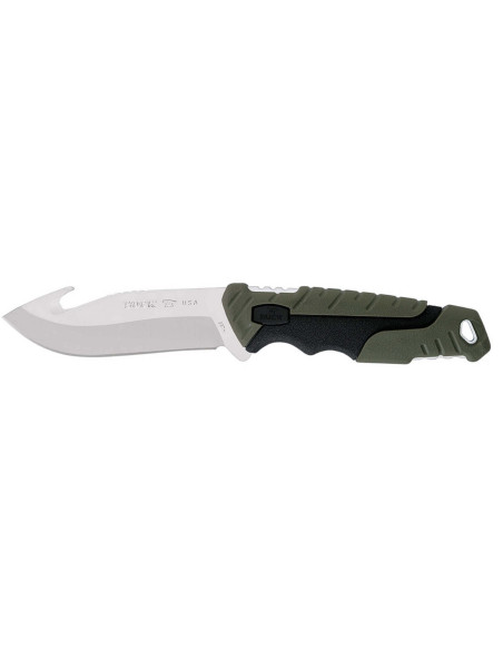 Buck Knife 657 Pursuit Large Guthook 0657GRG 11,4cm blad grönt nylon/glasfiberhandtag + polyesterslida