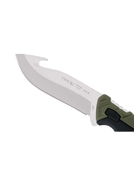 Buck Knife 657 Pursuit Large Guthook 0657GRG 11,4 cm klinge grøn nylon/glasfiber håndtag + polyester skede
