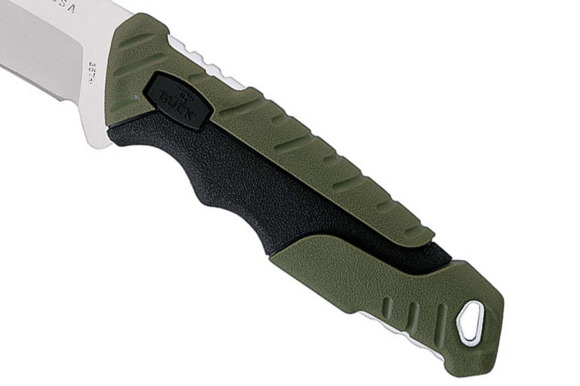 Buck Knife 657 Pursuit Large Guthook 0657GRG 11,4cm lemmet groen nylon/fiberglas handvat + polyester schede