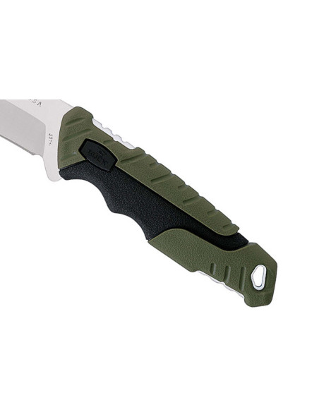 Buck Knife 657 Pursuit Large Guthook 0657GRG 11,4 cm blad grønt nylon/glassfiberhåndtak + polyesterslire