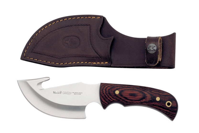 Muela Grizzly 9204 coltello lama 12cm manico scuro stamina + fodero in pelle