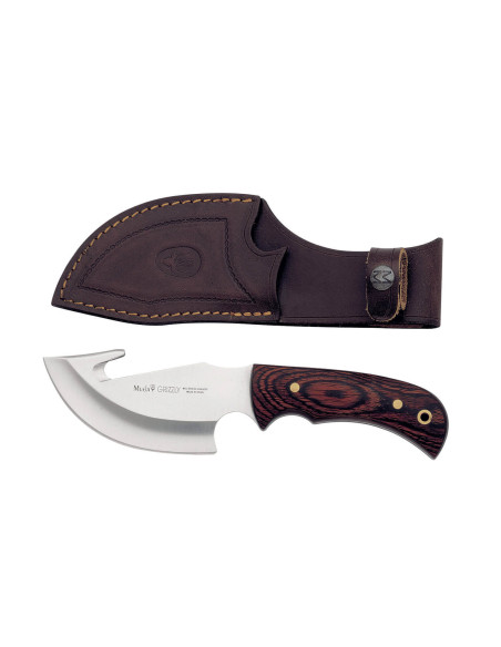 Muela Grizzly Knife 9204 12 cm blad mørkt stamina-håndtag + læderskede