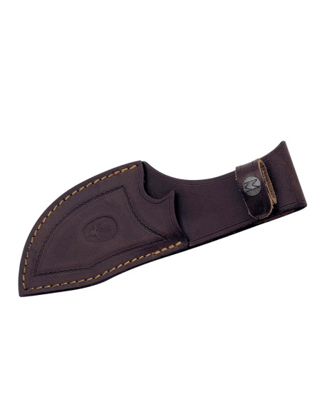 Muela Grizzly Mes 9204 12cm lemmet donker stamina handvat + lederen schede
