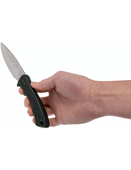 Buck kniv 684 Bucklite Max II Small 0684BKS klinge 8,3cm sort gummihåndtag + polyester skede