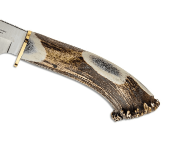 Muela Viper 9215 mes 11cm lemmet hertengewei handvat + lederen schede 2