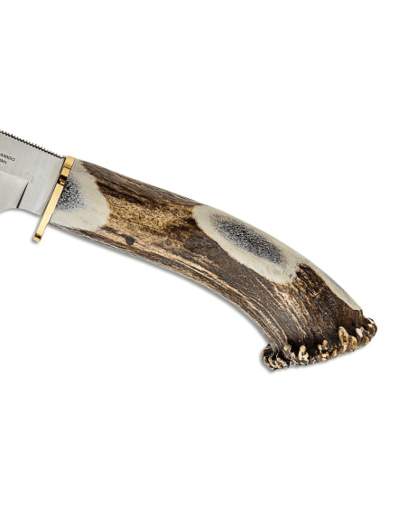 Muela Viper 9215 knife 11cm blade deer antler handle + leather sheath