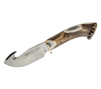 Cuchillo Muela Viper 9215 11cm hoja asta de ciervo mango + funda de cuero