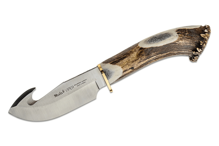 Muela Viper 9215 veitsi 11cm terä peuran sarvikuonokahva + nahkatuppi