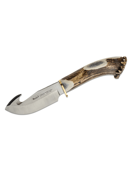 Muela Viper 9215 knife 11cm blade deer antler handle + leather sheath